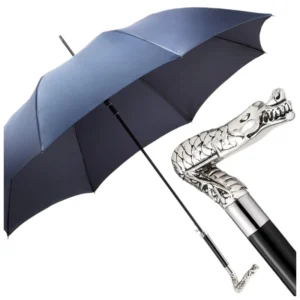 High End Customized Dual Use Advertising Umbrella with Luxury Animal Handle Fiber Frame for Adults Long Handle Business Style