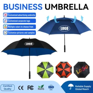 High Performance Straight Umbrella with Customizable Pattern for Business Use