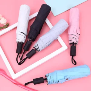 High Quality 3-Fold UV Protection Windproof Portable Travel Umbrella for Rain and Sun