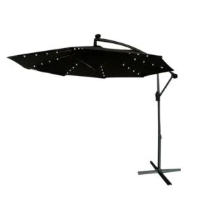 High Quality 3M Offset Patio Umbrellas With LED Lights