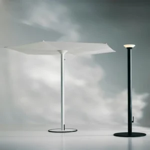 High Quality 3m Solar LED Aluminum Frame Patio Umbrella for Hotel Outdoor Furniture