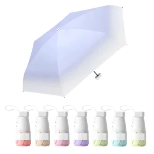 High Quality 8 Rib Manual Folding Umbrella 105cm Large Canopy Windproof Rain Sun Protection 190T Nylon Glass Fiber Ribs Custom