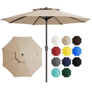 High Quality 9-Foot Garden Sun Umbrella, Outdoor Patio Parasol
