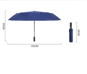 High Quality Automatic Open Close Umbrella Safety Middle Shaft Reflective Edge for Night Safety