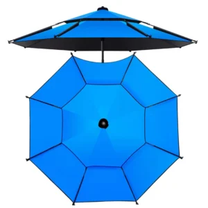 High Quality Buckle Flower Reinforced Metal Rod Fishing Umbrella Waterproof Wind resistant Vinyl Fishing Umbrella