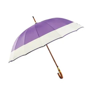 High Quality Classic 16 Ribs Windproof Straight Umbrella Large Size Business Wooden Handle Auto Open Giveaways Rain Umbrella