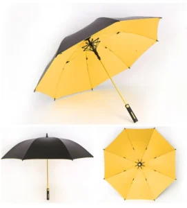 High Quality Colored Fiberglass Long Umbrella Automatic Open Durable Straight Stick Sun Rain Parasol
