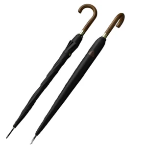 High Quality Custom Automatic Minimalist Straight Pattern Golf Umbrella with Wooden Handle