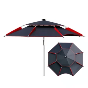 High Quality Foldable Outdoor Fishing Umbrella Sunscreen Waterproof Double Layer Camping Beach Umbrella