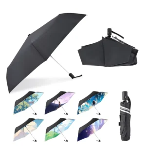 High Quality Folding Umbrellas Bulk Brand Strong Foldable Umbrella Business Modern Automatic Folding Umbrella