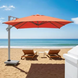 High Quality Large Roman Solar Led Patio Umbrella Outdoor Market Umbrella for Courtyard Hotel Dining or Beach Use