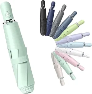 High Quality Modern 8 Ribs 3 Fold Umbrella Custom Logo Black Coating UV Resistant Auto Open Windproof Folding Parasol For