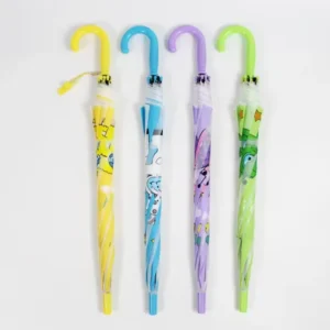High Quality New Windproof Transparent Straight Umbrella for Children Travel with Customized Designs