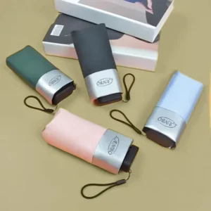 High Quality Personal Waterproof Women 5 Fold Small Gift Girls Light Compact Pocket Uv Capsule Mini Umbrella