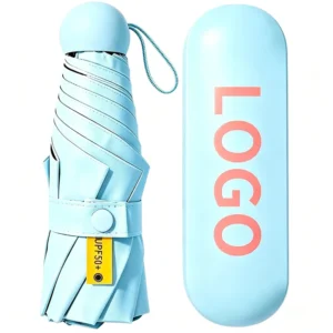 High Quality Personal Waterproof Women 5 Fold Small Gift Ladies Girls Light Compact Pocket Uv Capsule Mini Folding Umbrella