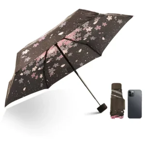 High Quality Pocket Umbrellas Travel Colorful 5 Fold Portable Foldable Uv protection Capsule Mini Pocket Umbrella with logo