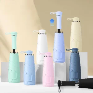 High-Quality Promotional Manual Five-Fold Umbrella Sunshade Lightweight Mini Pocket Umbrella