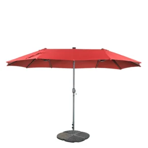 High Quality Solar Power LED Light Outdoor Big Garden Cantilever Patio Parasol Umbrella Sunshade for Hiking and Camping