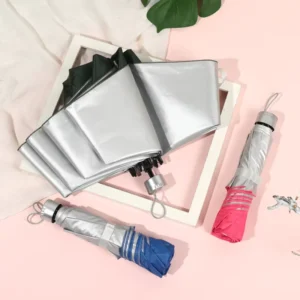 High Quality Sturdy Promotional Folding Umbrella Affordable Adults Compact Travel Foldable Anti UV Rain Umbrella