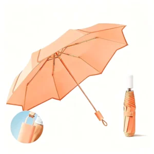 High Quality Three Fold Manual Opening Umbrella Logo Custom Flower UV Resistant Umbrella For Sun & Rain