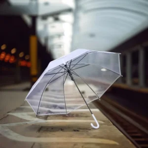 High Quality Three Folding Clear Umbrella Fully Automatic Opening 8 Ribs 105cm Open Diameter for Outdoor Travel