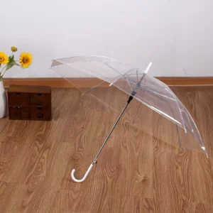High-Quality Transparent Clear Umbrella for Travel, Rain, and Sun