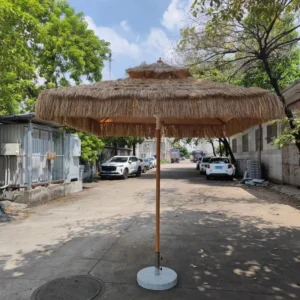 High UV Protect Tassels Beach Sun Umbrella Commercial Parasol Custom Luxury Vintage Fringed Beach Umbrellas