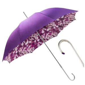 High-end Business Gift Umbrella Satin Cloth with Curved Handle Umbrella Fashion Creative Double-layer Straight Umbrella