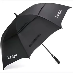 High-quality Durable Double Layer Golf Umbrella Strong Windproof Waterproof Air Vented Fiberglass Frame Large Rain Umbrella