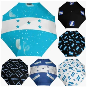 Honduras National Flag Print Fully Automatic Folding Umbrella