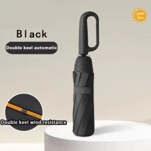 Hook Umbrella Automatic Anti UV Windproof Sun Rain Compact Portable Men Backpack Hiking Outdoor Gift Factory Direct