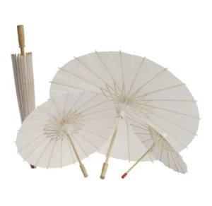 Hot Sell Factory Price Customize Wooden Umbrella Mini White Paper Umbrellas Parasol for Wedding