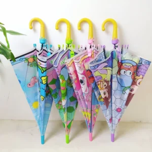 Hot Sell Hook Handle Custom Star Spiderman Digital Print Cartoon Character Children Kids Cute Umbrella
