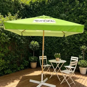 Hot Selling Modern Wooden Center Pole Outdoor Umbrella Custom Color Foldable Waterproof Eco Friendly 2X2M Outdoor Furniture