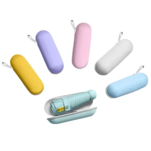 Hot Selling Sun Uv Umbrella High Quality Small Capsule Mini Pocket Women Umbrella 5 Folding Umbrella Manual Portable