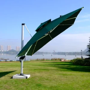 Hotel Outdoor Parasol Umbrella 3.5*3.5m Cantilever Foldable for Park Use