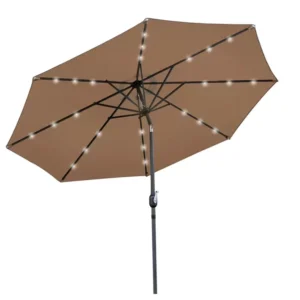 Hotsale 2.7 Meters Patio Umbrella Parasol Outdoor Aluminium with Solar Led Lights