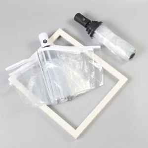 In-stock Transparent Fully Automatic Opening/Closing Logo-Printed Advertising Three-Fold Trendy Street-Shot Fresh-Style Umbrella