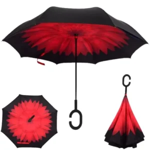 Inverted Car Reverse Manual Double-Layer Windproof Pongee Umbrella