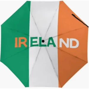 Ireland Country Flag Pattern Fully Automatic Folding Umbrella