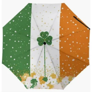 Ireland Flag Pattern Fully Automatic Folding Umbrella