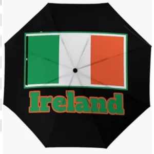 Ireland Flag Pattern Fully Automatic Folding Umbrella