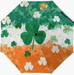 Ireland Non-Toxic Material Flag Pattern Fully Automatic Folding Umbrella