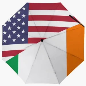 Ireland Scratch Resistant Flag Pattern Fully Automatic Folding Umbrella