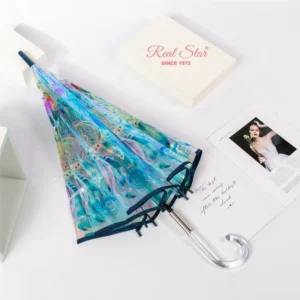 Iridescent Magic Laser Clear Umbrella Transparent Acrylic Handle Umbrella