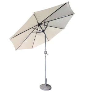 Iron 9-Foot Garden Patio Umbrella with Tilt and Crank, Center Pole, and Customized Color
