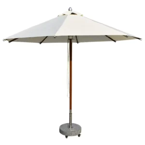 Iron Cafe Hotel Patio Umbrella with Center Pole for Patio and Garden