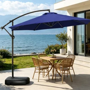 Iron Cantilever Pergola Waterproof Easy-Installation Patio Umbrella No Valance