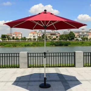 Iron Metal Garden Cantilever Patio Anti-UV Waterproof Umbrella Outdoor Furniture for Hotel and Base Central Pole Umbrella