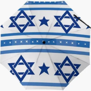 Israel Beach Sun Protection Flag Printed Fully Automatic Open-Close Umbrella